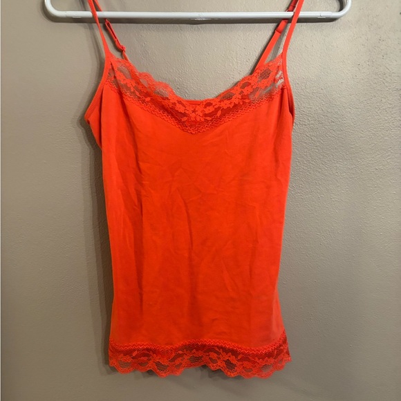 Express Vibrant Orange Lace Cami Top - Picture 1 of 3